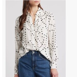 Rails Kathryn Ivory Star Chain Blouse